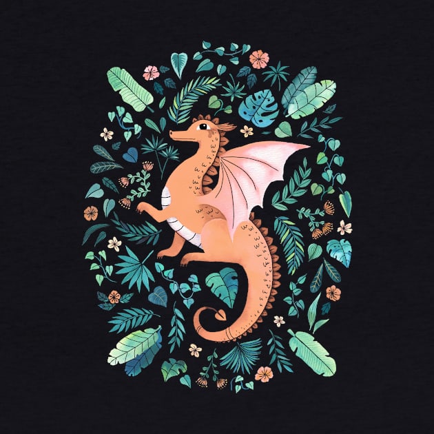 Tropical Dragon in Peach by littleclyde